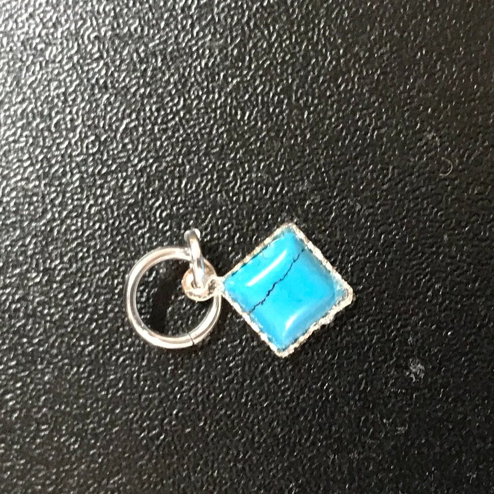 Tiny Howlite Square Pendant
